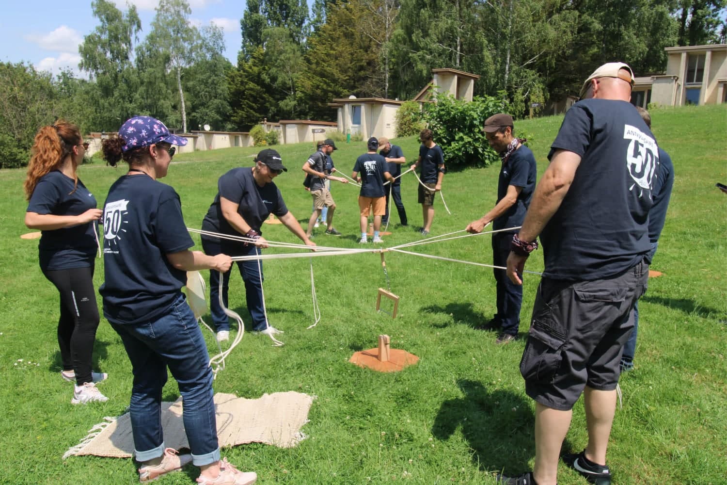 Jeu d'équipe en team building